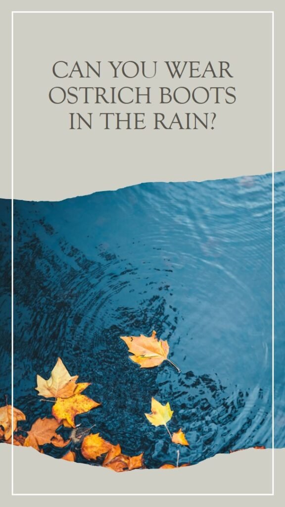 Can You Wear Ostrich Boots in the Rain? It's Best Not To Do It