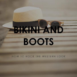can women wear cowgirl boots with a bikini?